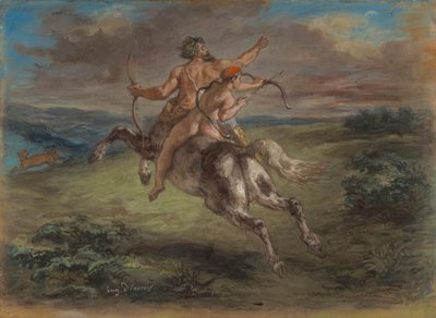 The Education of Achilles by Ferdinand Victor Eugene Delacroix